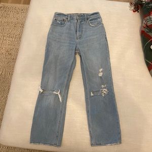 Abercrombie ankle straight ultra high rise jeans